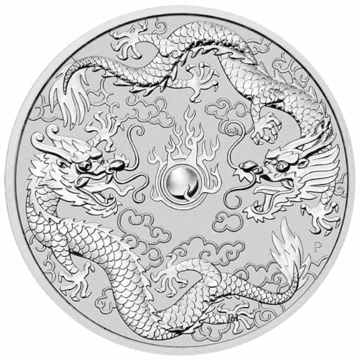 2019 1oz Australian Double Dragon .9999 Silver Coin 1