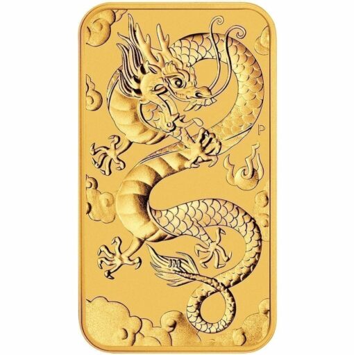 2019 Dragon 1oz Gold Bullion Rectangular Coin 1