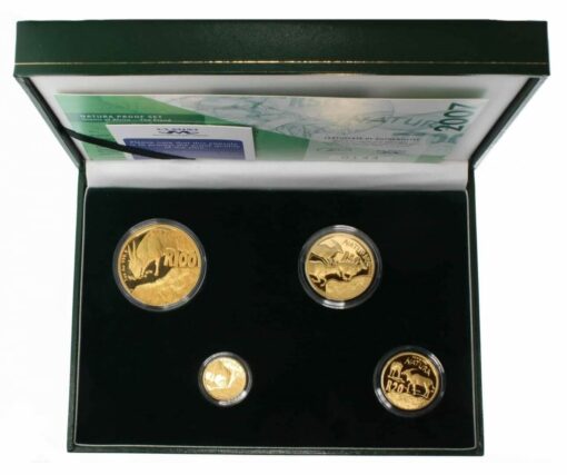 2007 Giants of Africa - The Eland 4 Coin Gold Proof Set - Natura Proof Set 9