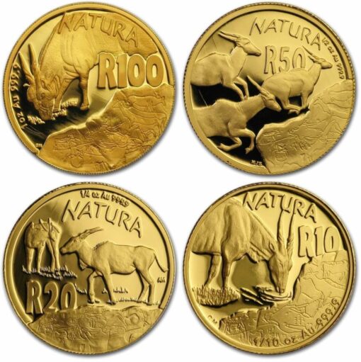 2007 Giants of Africa - The Eland 4 Coin Gold Proof Set - Natura Proof Set 1