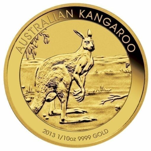 2013 Australian Kangaroo 1/10oz .9999 Gold Bullion Coin 1