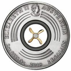 2019 100th Anniversary of the First Flight England to Australia 2oz Silver Antiqued Coin 8