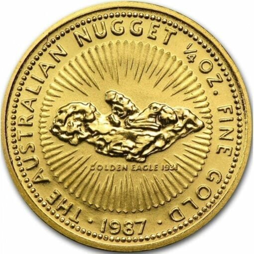 1987 The Australian Nugget 1/4oz .9999 Gold Bullion Coin 1