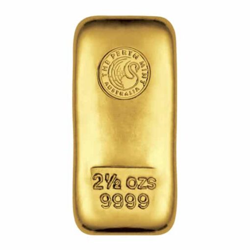 Perth Mint 2.5oz .9999 Gold Cast Bullion Bar 1
