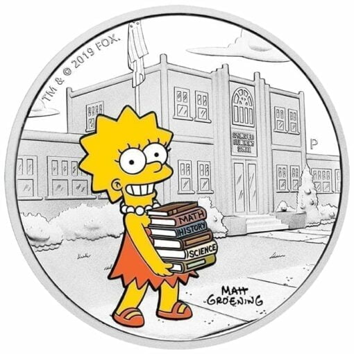 2019 The Simpsons - Lisa Simpson 1oz .9999 Silver Proof Coin 1
