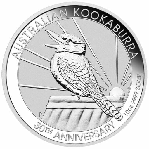 2020 Australian Kookaburra 10oz .9999 Silver Bullion Coin - 30th Anniversary 1