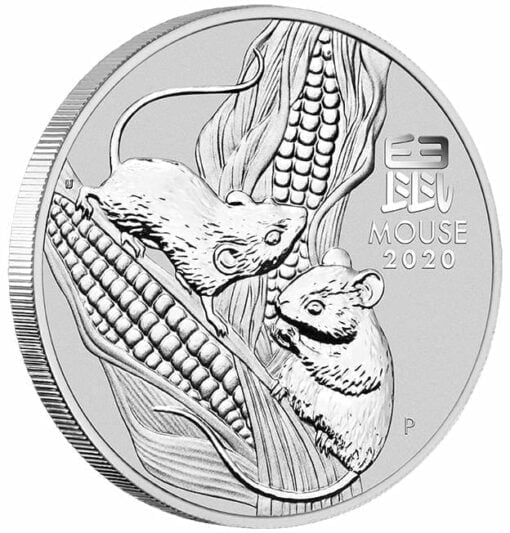 2020 Year of the Mouse 2oz .9999 Silver Bullion Coin - Lunar Series III 2