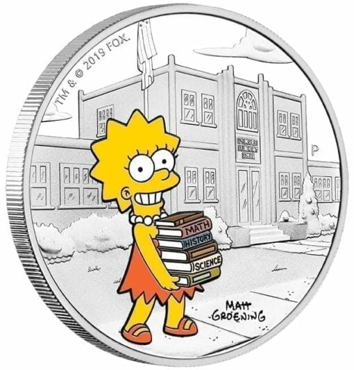 2019 The Simpsons - Lisa Simpson 1oz .9999 Silver Proof Coin 2