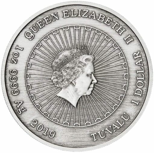 2019 Laughing Buddha 1oz .9999 Silver Antiqued Coin 4
