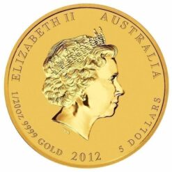 2012 Year of the Dragon 1/20oz .9999 Gold Bullion Coin - Lunar Series II 5