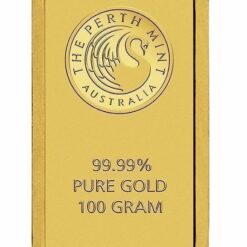 Perth Mint 100g .9999 Gold Minted Bullion Bar 6