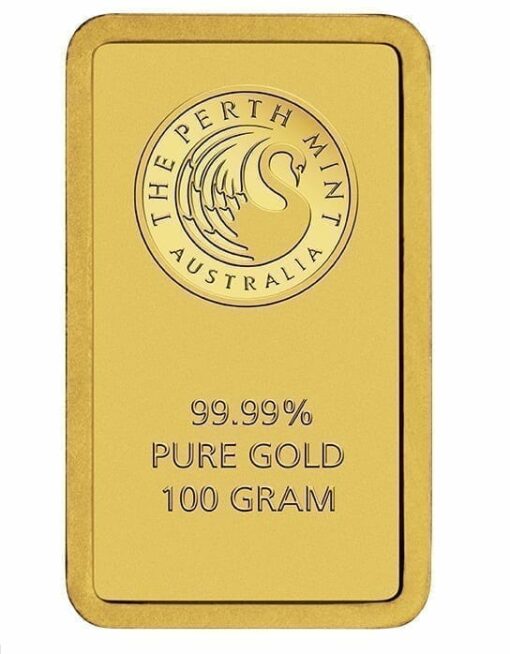 Perth Mint 100g .9999 Gold Minted Bullion Bar 3