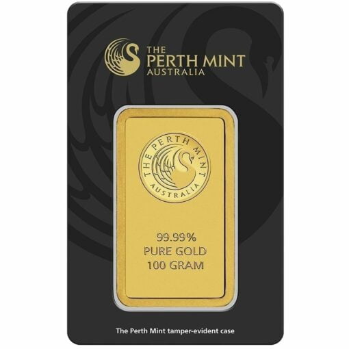 Perth Mint 100g .9999 Gold Minted Bullion Bar 1