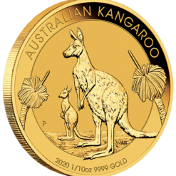 2020 australian kangaroo 1/10oz. 9999 gold bullion coin