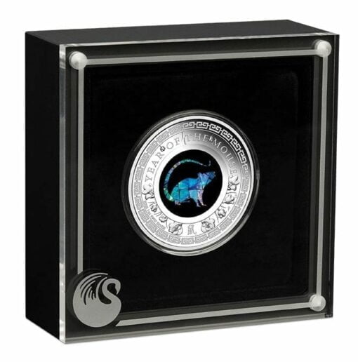 2020 Opal Year of the Mouse 1oz .9999 Silver Proof Coin 4