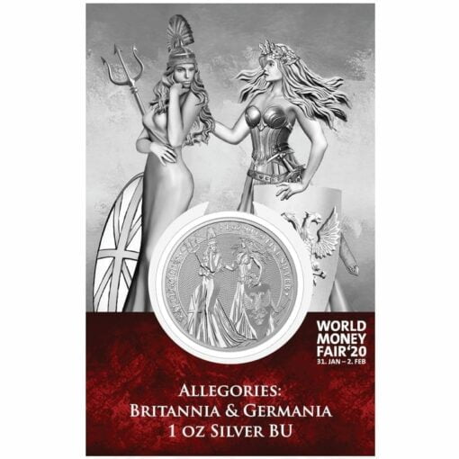 2019 The Allegories - Britannia & Germania 1oz .9999 Silver Coin - World Money Fair Exclusive 1