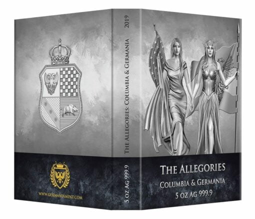 2019 The Allegories - Columbia & Germania 5oz .9999 Silver Coin 5