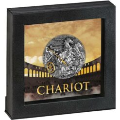 2019 Chariot 2oz .999 Gilded Ultra High Relief Antiqued Silver Coin 7
