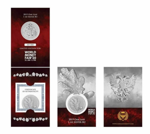 2019 Mythical Forest - Oak Leaf 1oz .9999 Silver Coin - World Money Fair Exclusive 3
