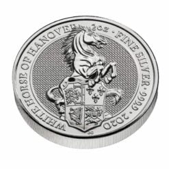 2020 The Queen's Beasts - The White Horse of Hanover 2oz .9999 Silver Bullion Coin 4