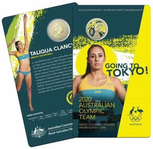 2020 $1 Australian Olympic Team - Ambassador Uncirculated Coloured Coin - AlBr 4