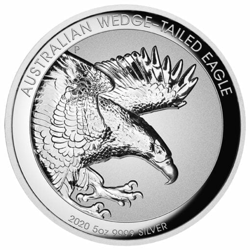 2020 Australian Wedge-Tailed Eagle 5oz .9999 Silver Proof Incused High Relief Coin 1