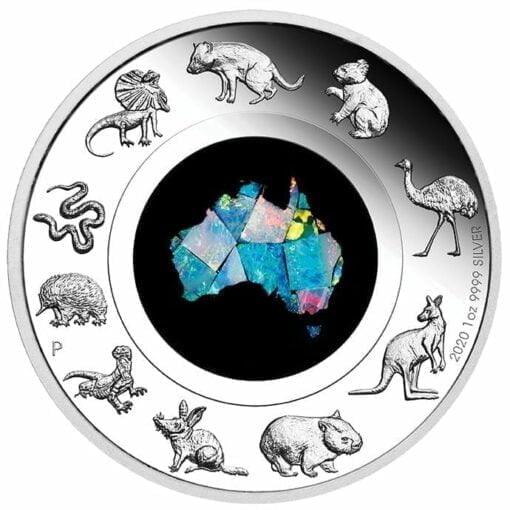 2020 Great Southern Land 1oz .9999 Silver Proof Opal Coin 1
