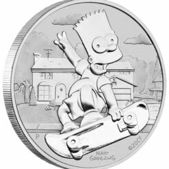 2020 The Simpsons - Bart Simpson 1oz .9999 Silver Coin in Black Card 6