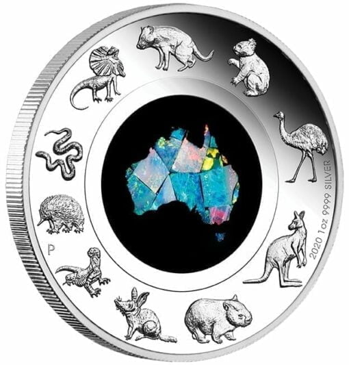 2020 Great Southern Land 1oz .9999 Silver Proof Opal Coin 2