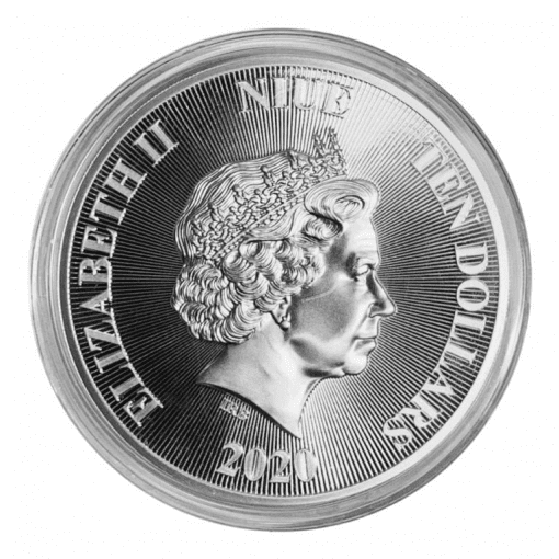 2020 Roaring Lion 5oz .9999 Silver High Relief Coin 5