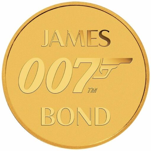 2020 007 James Bond 0.5g .9999 Gold Coin in Card 3