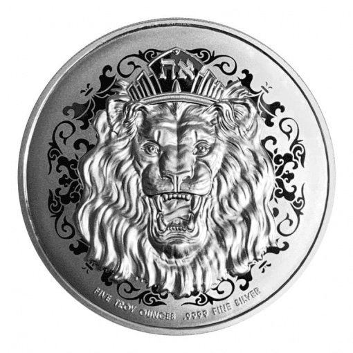 2020 Roaring Lion 5oz .9999 Silver High Relief Coin 1