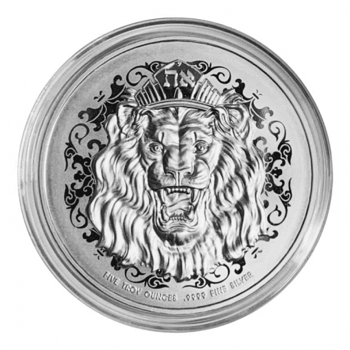 2020 Roaring Lion 5oz .9999 Silver High Relief Coin 4
