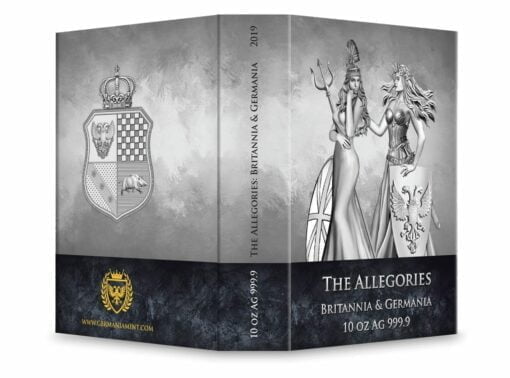2019 The Allegories - Britannia & Germania 10oz .9999 Silver Coin 5
