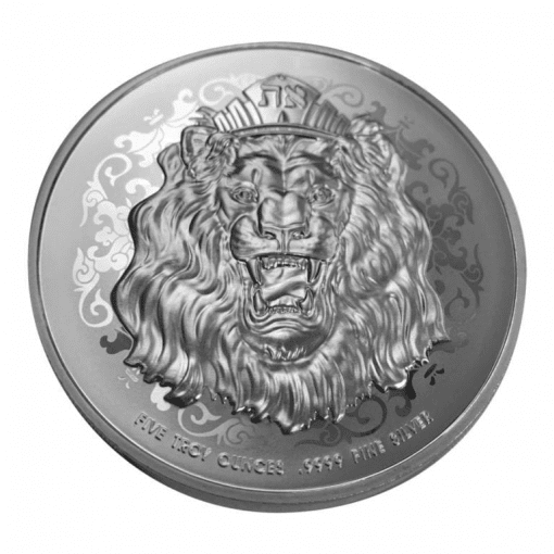 2020 Roaring Lion 5oz .9999 Silver High Relief Coin 2