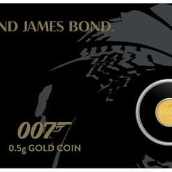 2020 007 James Bond 0.5g .9999 Gold Coin in Card 6
