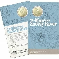 2020 50c Banjo Paterson - The Man from Snowy River Uncirculated Coin in Card - AlBr 5