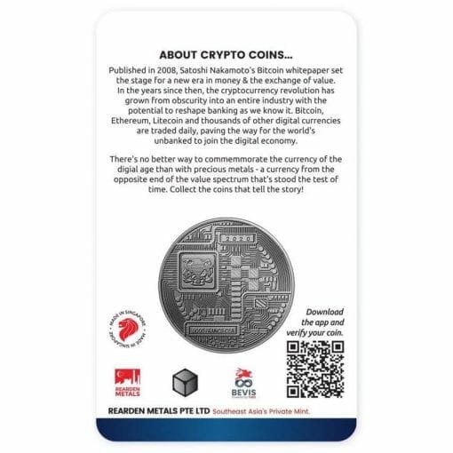 2020 Chad Crypto Series - Ethereum 1oz .999 Silver Antiqued Coin 2