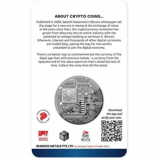2020 Chad Crypto Series - Bitcoin 1oz .999 Silver Coin 2