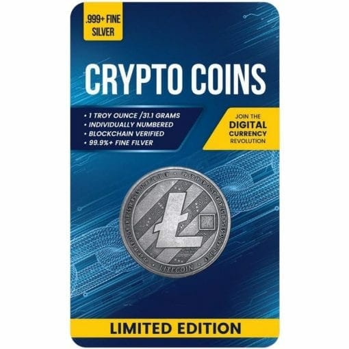 2020 Chad Crypto Series - Litecoin 1oz .999 Silver Antiqued Coin 1