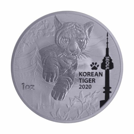 2020 South Korean Tiger 1oz .999 Silver Bullion Round 1