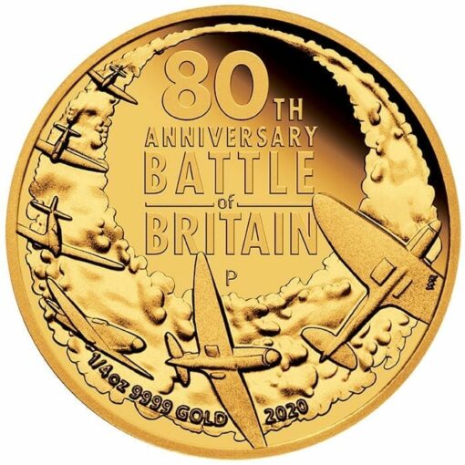 2020 80th Anniversary of The Battle of Britain 1/4oz .9999 Gold Proof Coin 1