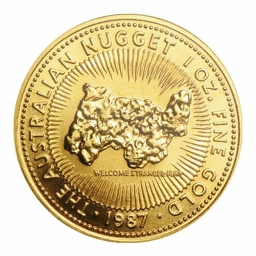 1987 The Australian Nugget / Kangaroo 1oz .9999 Gold Bullion Coin 1
