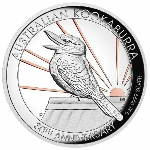 2020 Australian Kookaburra 5oz .9999 Gilded Silver Proof High Relief Coin 1