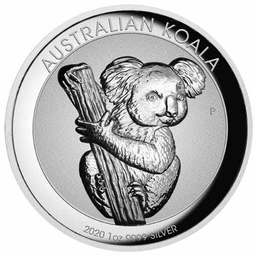 2020 Australian Koala 1oz .9999 Silver Incused High Relief Coin 1