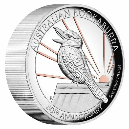 2020 Australian Kookaburra 5oz .9999 Gilded Silver Proof High Relief Coin 2