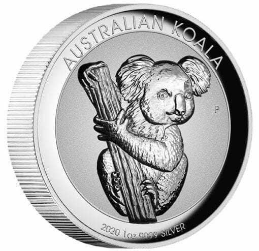 2020 Australian Koala 1oz .9999 Silver Incused High Relief Coin 2