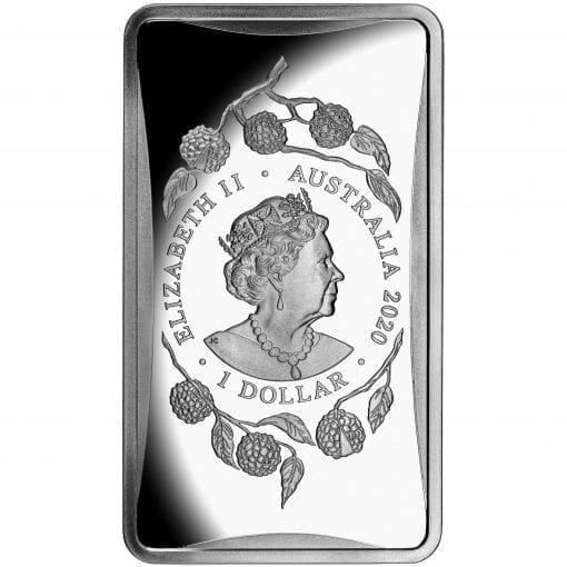 2020 $1 Year of the Rat 1/2oz .999 Silver Frosted Ingot 2