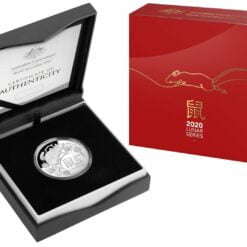 2020 $5 Lunar Year of the Rat 1oz .999 Silver Proof Domed Coin 9