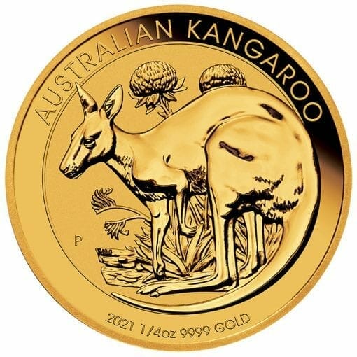 2021 Australian Kangaroo 1/4oz .9999 Gold Bullion Coin 1